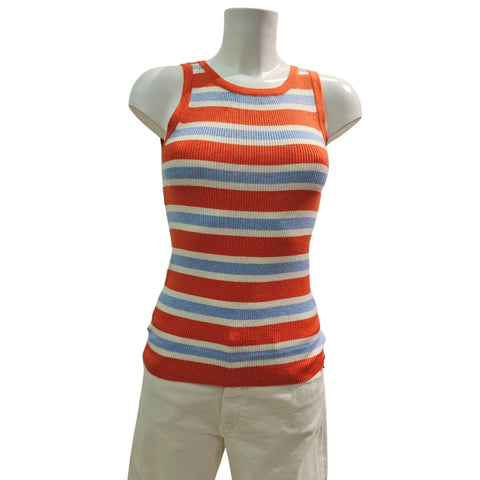 FRNCH PARIS, mehrfarbiges, gestreiftes Top