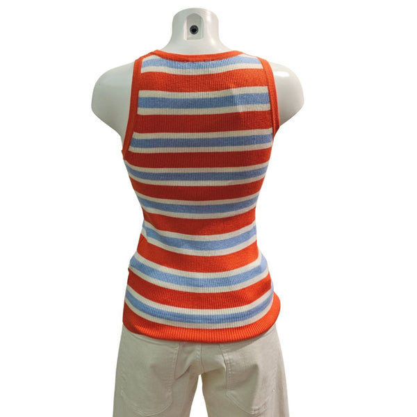 FRNCH PARIS, mehrfarbiges, gestreiftes Top