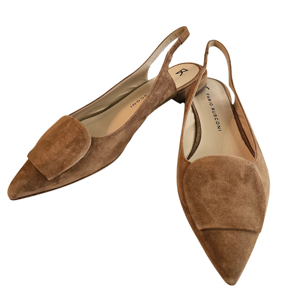 Fabio Rusconi, cognacbrauner Sling-Ballerina