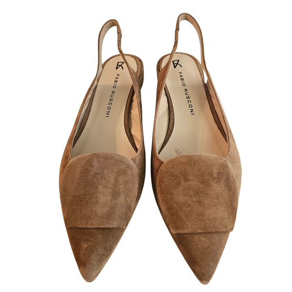 Fabio Rusconi, cognacbrauner Sling-Ballerina