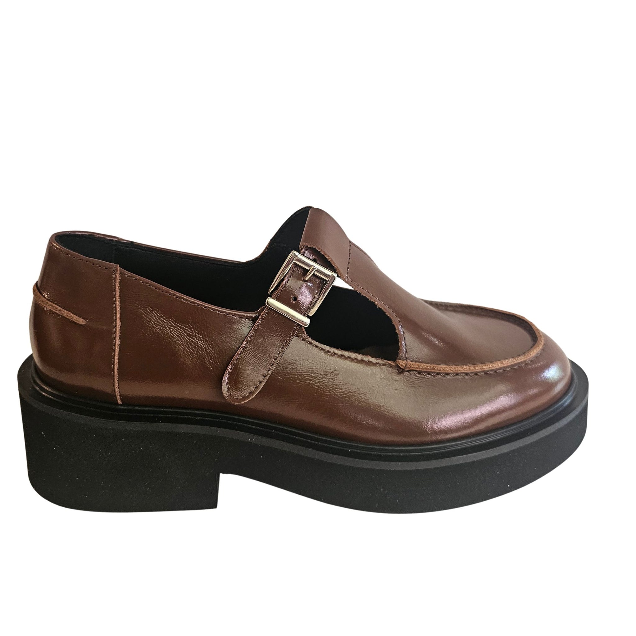 Fabio Rusconi, Riemchenschuh, Kastanienbraun