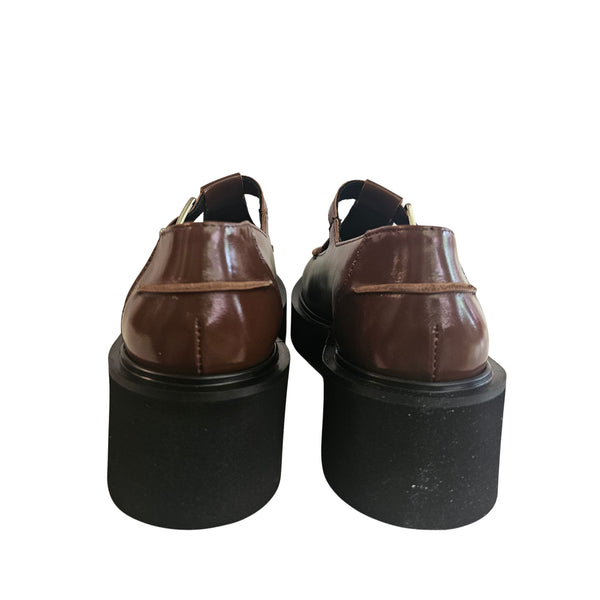 Fabio Rusconi, Riemchenschuh, Kastanienbraun