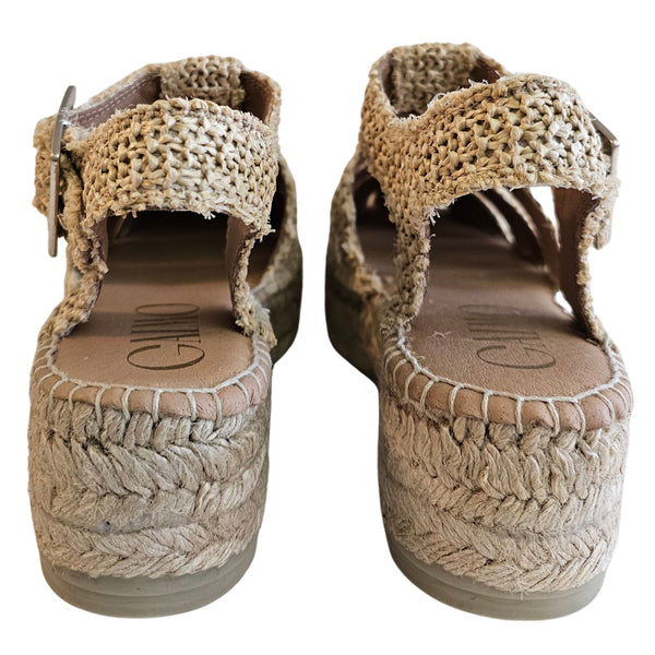 GAIMO, CHER, Sandale in Raffia Beige