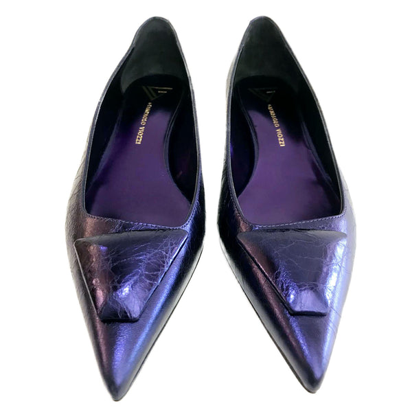 Giampaolo Viozzi, Pumps in Lila-Metallic