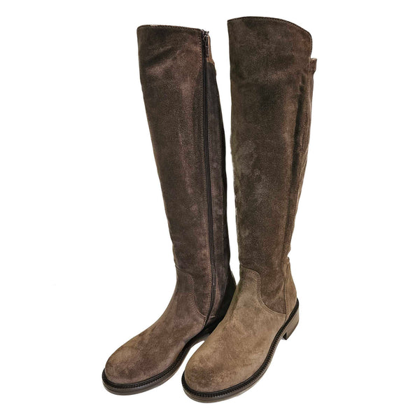 Gior M., Overknee-Stiefel in Taupe