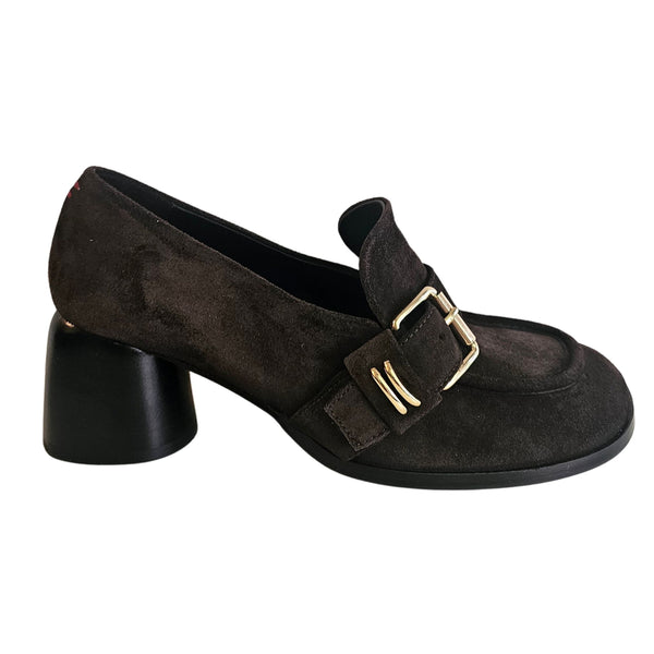 Halmanera, Wildleder Loafer in dunkelbraun