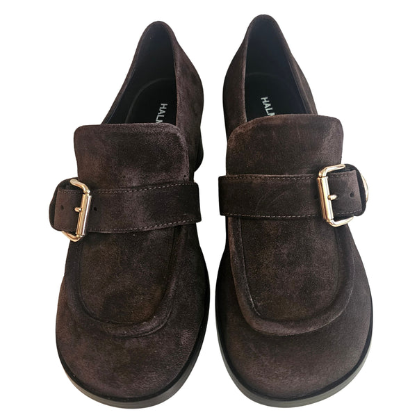 Halmanera, Wildleder Loafer in dunkelbraun