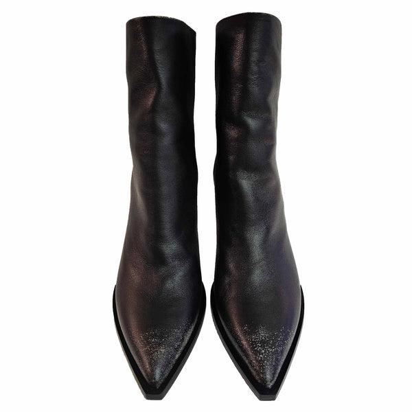 Halmanera, spitze Stiefelette in Schwarz