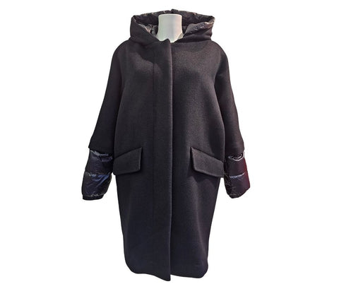 HEYER, Mantel mit 2 Kapuzen in Schwarz