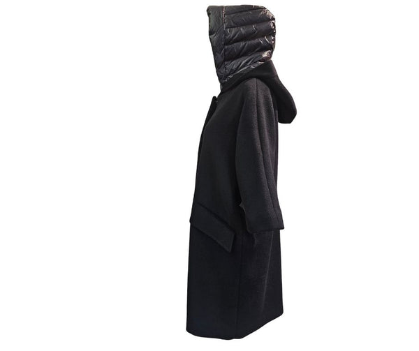 HEYER, Mantel mit 2 Kapuzen in Schwarz