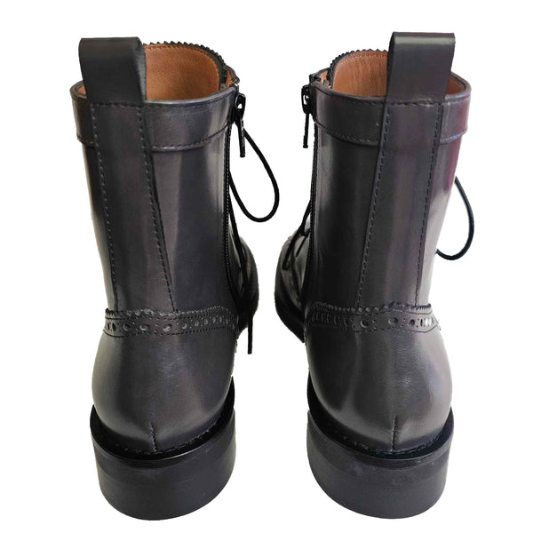 Homers, flache Schnürstiefelette in Grau