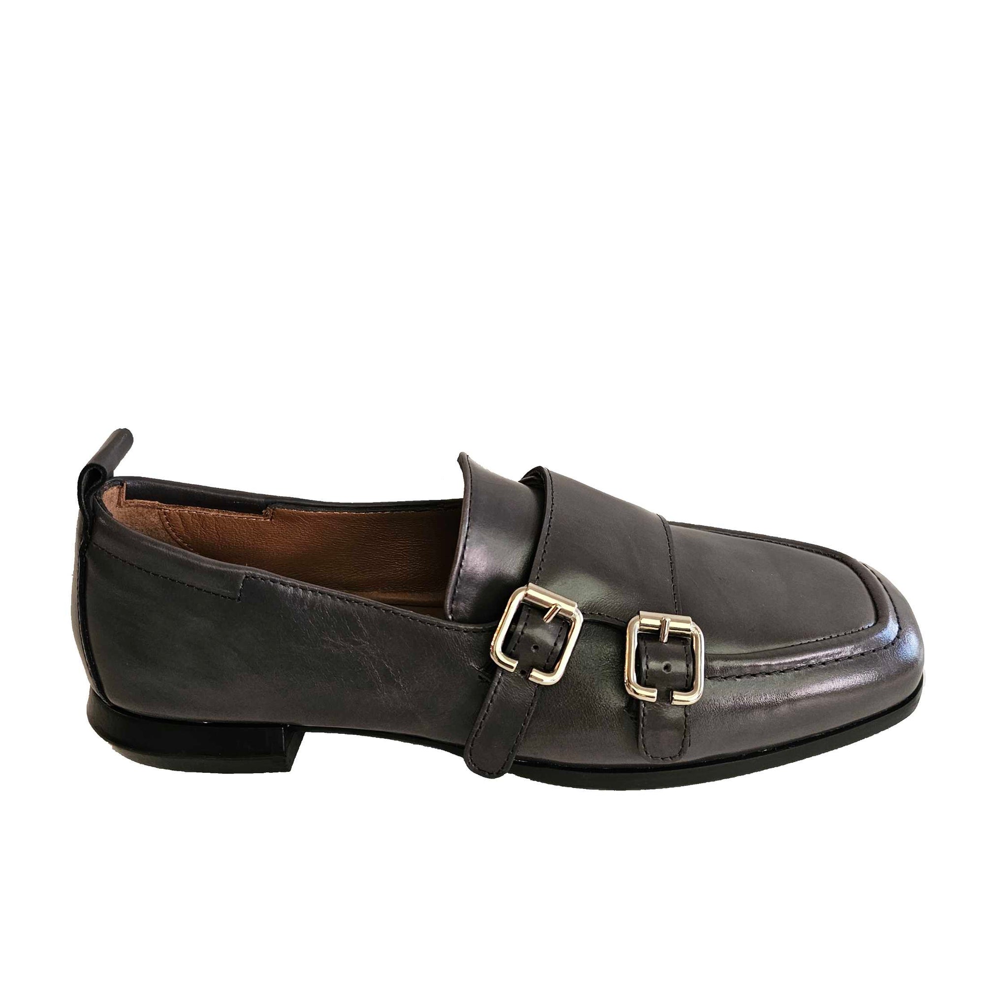 Homers, Loafer mit Doppelmonk in Anthrazit