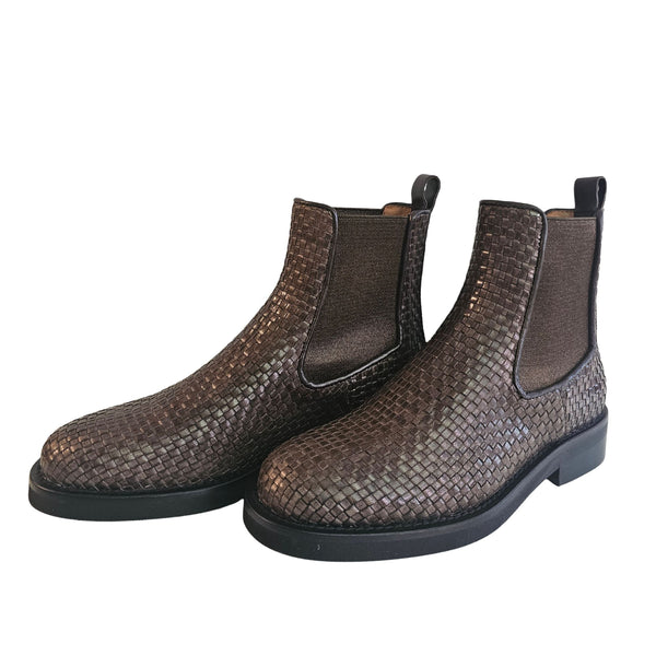 Homers, Chelsea Flechtstiefelette in Braun