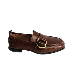 Homers, Loafer mit dekoratiefer Schnalle in Cognac