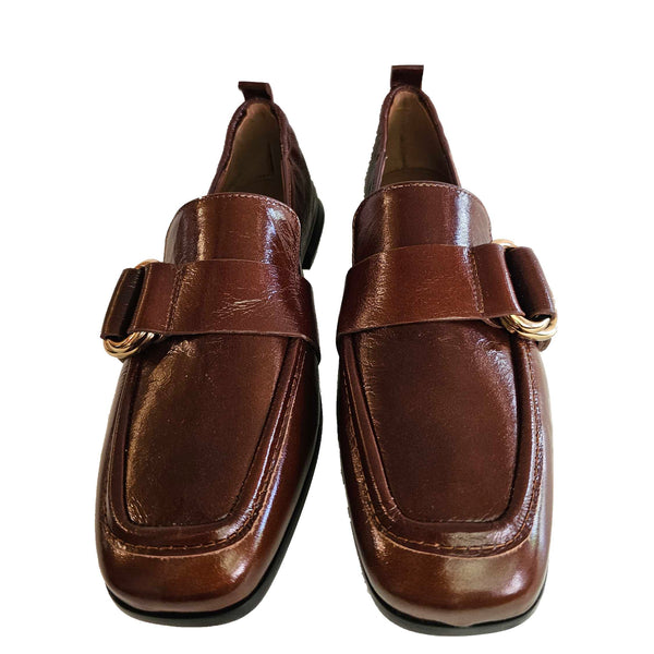 Homers, Loafer mit dekoratiefer Schnalle in Cognac