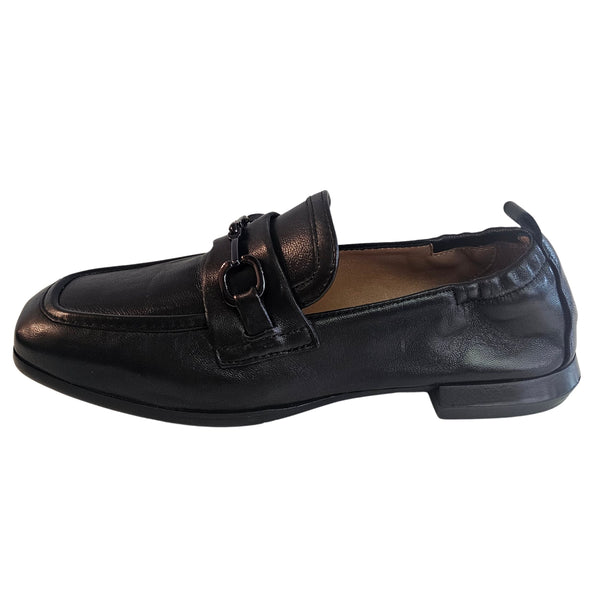 Homers, schwarzer Loafer mit gleichfarbiger Spange