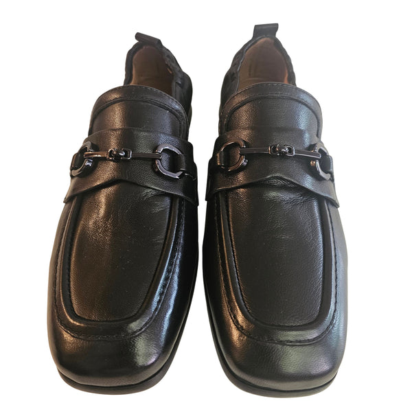 Homers, schwarzer Loafer mit gleichfarbiger Spange