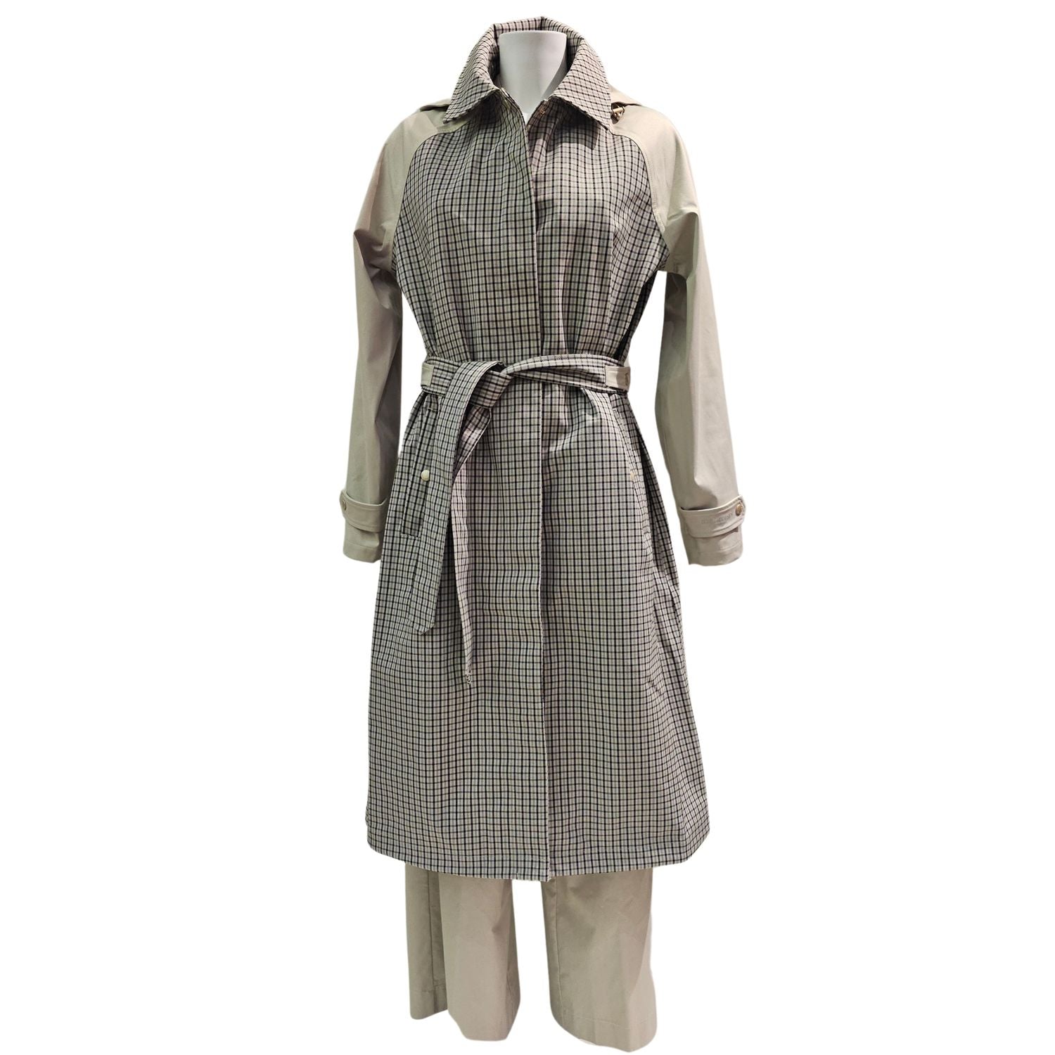 Ilse Jacobsen, Regen-Trenchcoat, Trenchrain01, Kariert-Beige