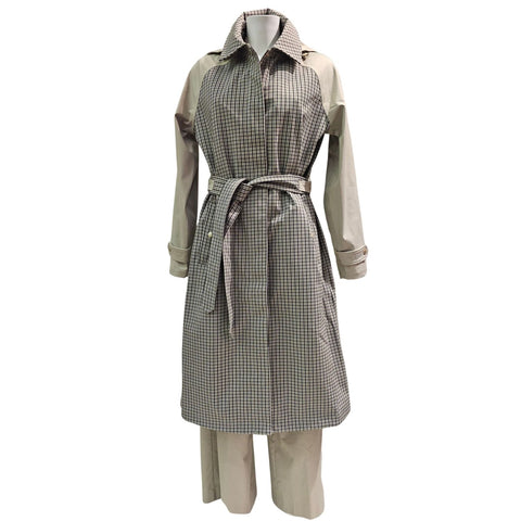 Ilse Jacobsen, Regen-Trenchcoat, Trenchrain01, Kariert-Beige