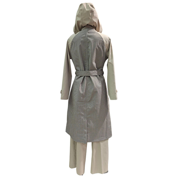 Ilse Jacobsen, Regen-Trenchcoat, Trenchrain01, Kariert-Beige