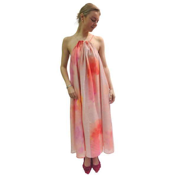 JIJI, Kleid LUCIEN in floraler Batikoptik Orange/Pink