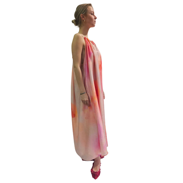 JIJI, Kleid LUCIEN in floraler Batikoptik Orange/Pink