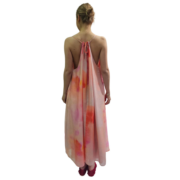 JIJI, Kleid LUCIEN in floraler Batikoptik Orange/Pink