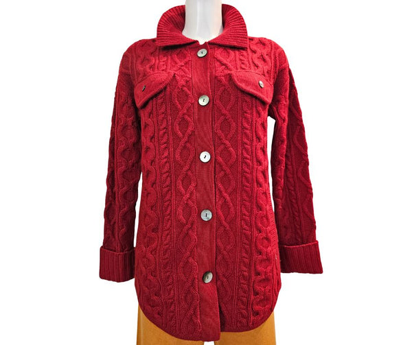 Joyce & Girls, APPOLINE, Cardigan in Kirschrot