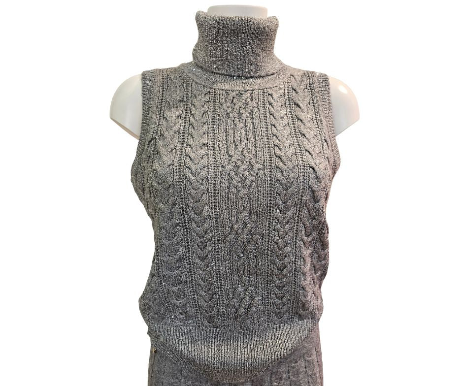 Joyce & Girls, PENELOPE, Strickrolli in Silbergrau