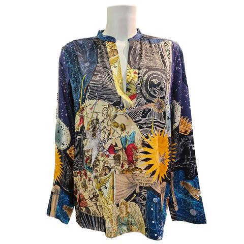 Joyce & Girls, Tiger, mehrfarbige Kaftanbluse