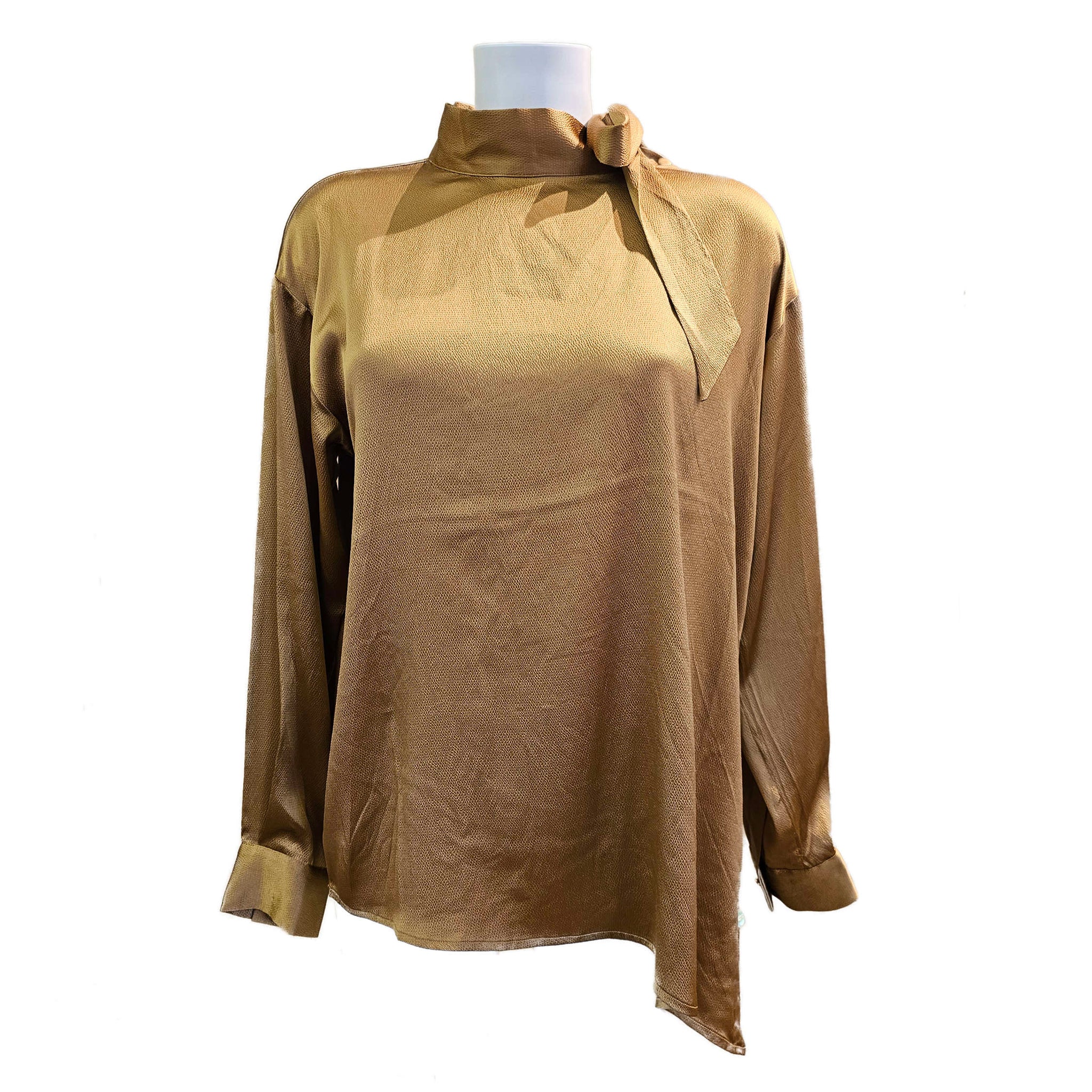 Joyce & Girls, Seidenbluse in Kupfer