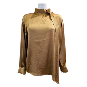 Joyce & Girls, Seidenbluse in Kupfer