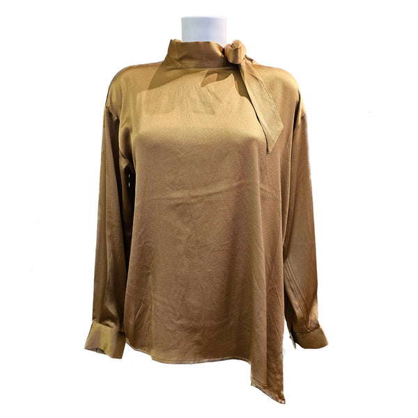 Joyce & Girls, Seidenbluse in Kupfer