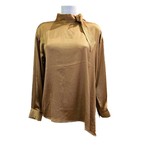 Joyce & Girls, Seidenbluse in Kupfer