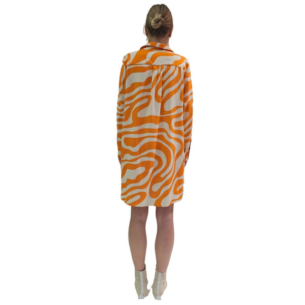Joyce & Girls, LEONARDO, Hemdblusenkleid in Creme-Orange