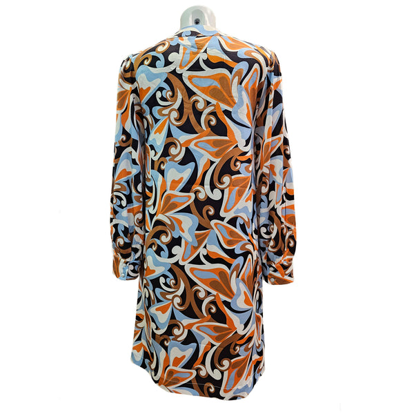 Joyce & Girls, Wolf, Kleid in Orange-Schwarz-Blau-Weiß