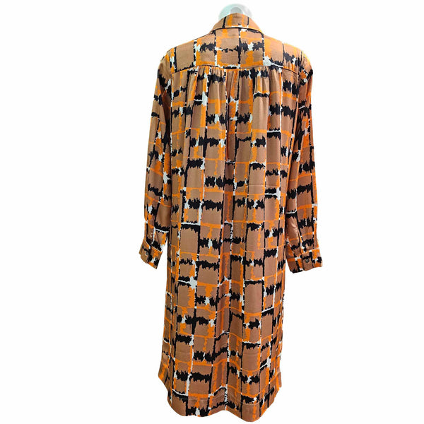 Joyce & Girls, Elephant, Blusenkleid in Braun, Orange, Schwarz und Weiß