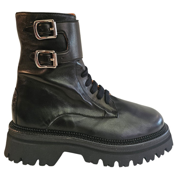 KRL-Kroll, Schnürstiefelette in Schwarz