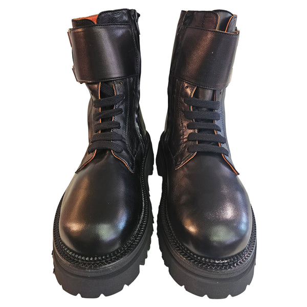 KRL-Kroll, Schnürstiefelette in Schwarz