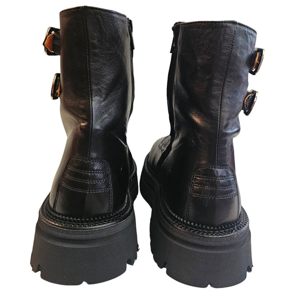 KRL-Kroll, Schnürstiefelette in Schwarz