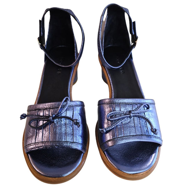 Kudetà, Sandalette in Metallic-Blau