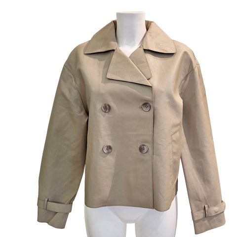 NOTYZ, Kurzlederjacke in Beige