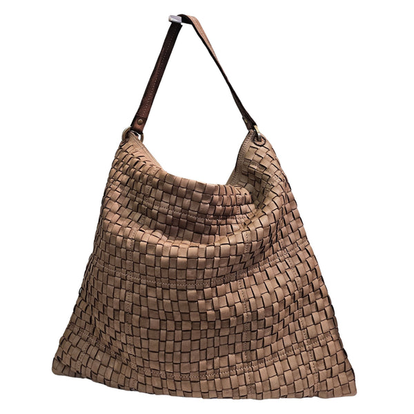 Caterina Lucchi, ADA XL, geflochtene Umhängetasche in Schlamm