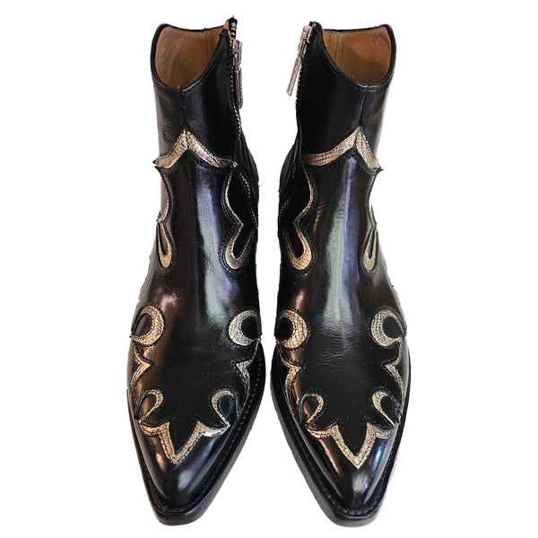La Bottega di Lisa, Schwarze Stiefelette im Cowboystyle