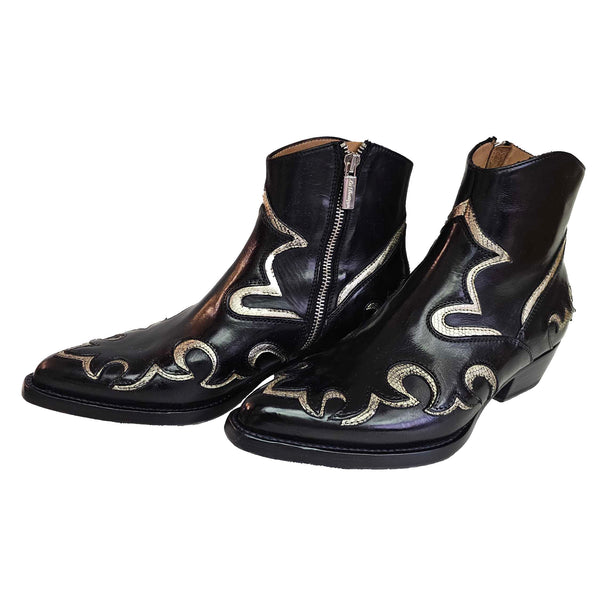 La Bottega di Lisa, Schwarze Stiefelette im Cowboystyle