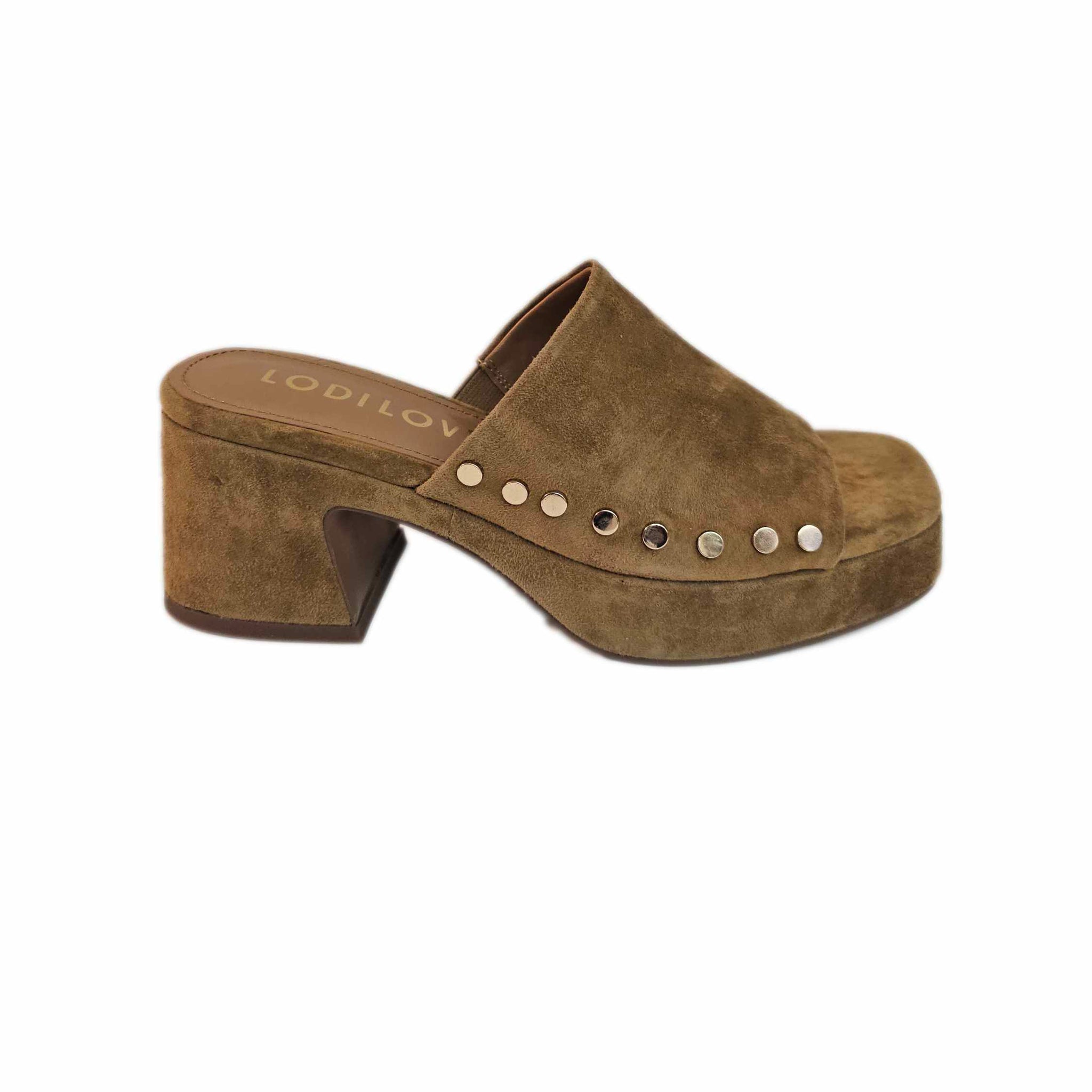 Lodi Love, Wildleder-Pantolette mit Nieten