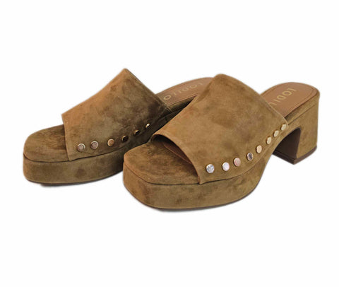 Lodi Love, Wildleder-Pantolette mit Nieten