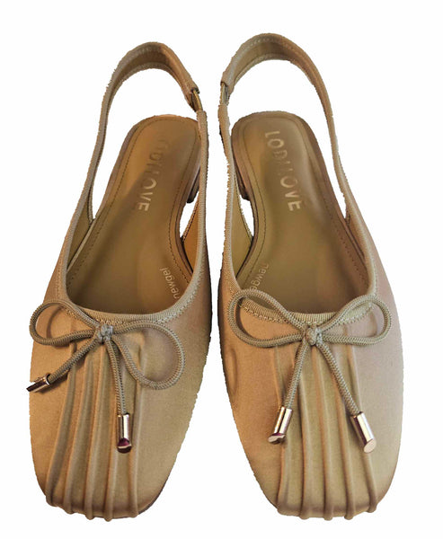 Lodi Love, Satin Sling in Altgold