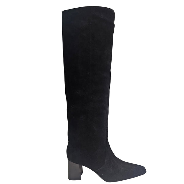 Lola Cruz, Wildlederstiefel in Schwarz