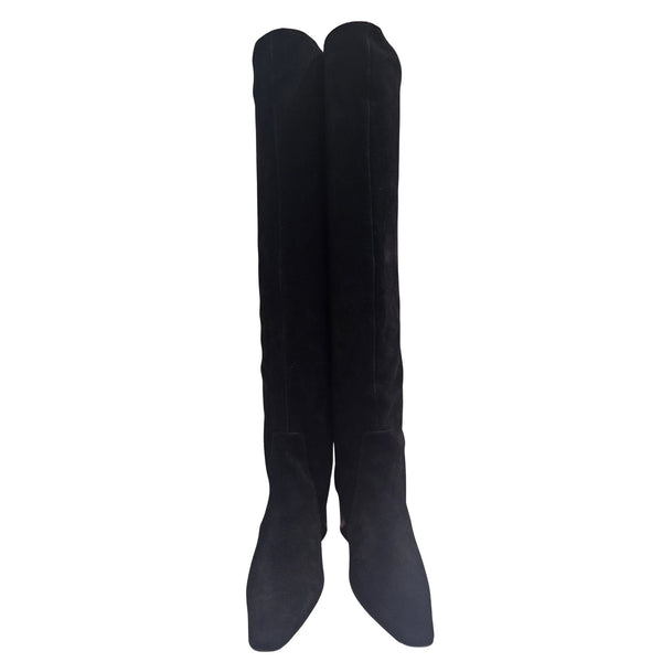 Lola Cruz, Wildlederstiefel in Schwarz